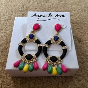Anna & Ava multicolor teardrop earrings. Worn twice.